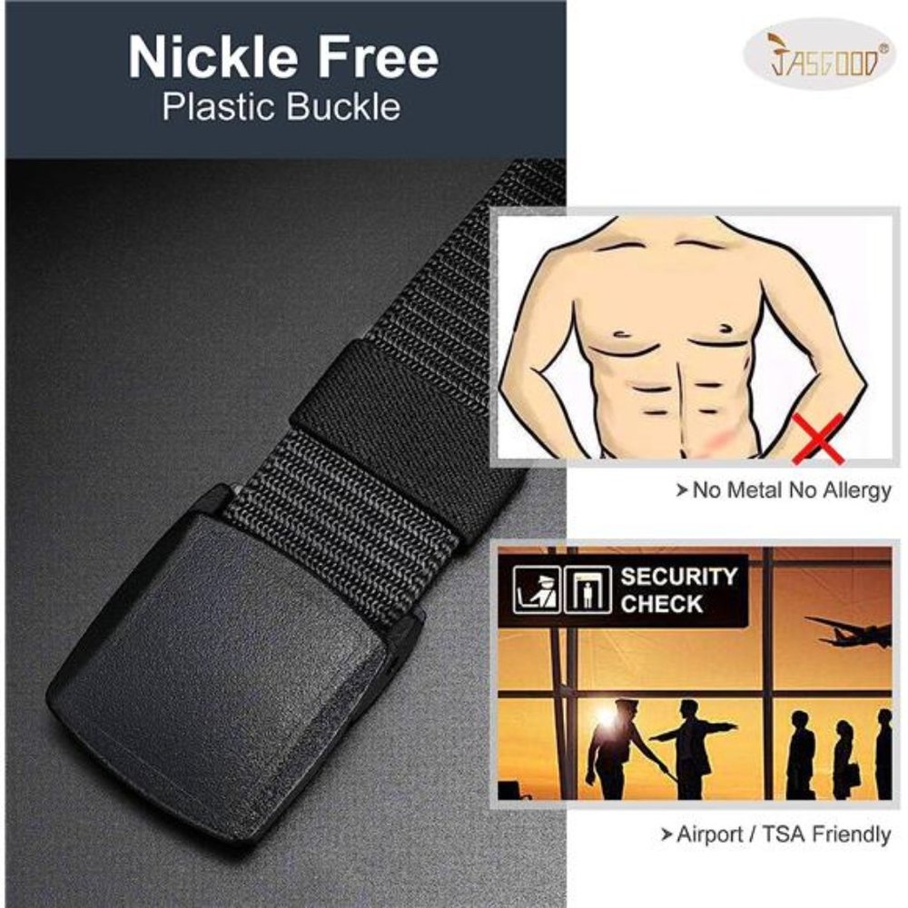Nylon Military Tactical Men Belt 2 Pack Webbing Canvas Outdoor Web Belt - Picture 6 of 6